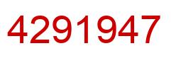 Number 4291947 red image