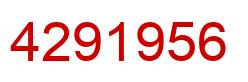 Number 4291956 red image
