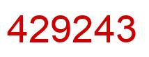 Number 429243 red image