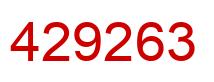 Number 429263 red image