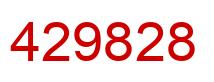 Number 429828 red image