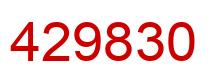 Number 429830 red image