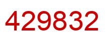 Number 429832 red image