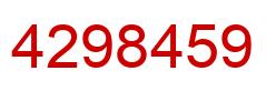 Number 4298459 red image