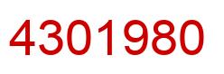 Number 4301980 red image