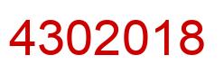 Number 4302018 red image