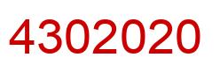 Number 4302020 red image