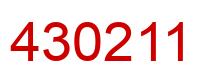 Number 430211 red image