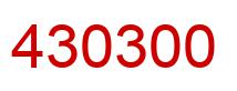 Number 430300 red image