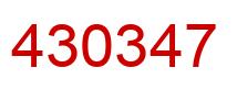 Número 430347 imagen rojo
