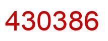 Number 430386 red image