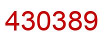 Number 430389 red image