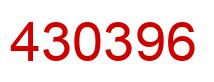 Number 430396 red image
