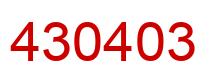 Número 430403 imagen rojo