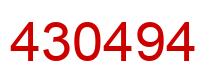 Number 430494 red image