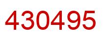 Number 430495 red image