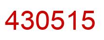 Number 430515 red image
