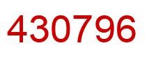 Número 430796 imagen rojo