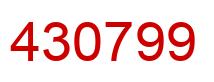 Número 430799 imagen rojo