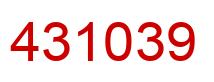 Number 431039 red image