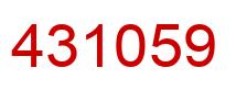 Número 431059 imagen rojo