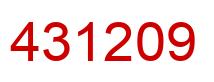 Number 431209 red image