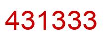 Number 431333 red image