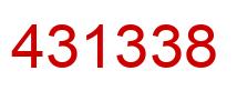 Number 431338 red image
