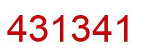 Number 431341 red image