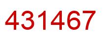 Number 431467 red image