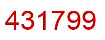 Number 431799 red image