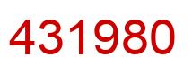 Número 431980 imagen rojo