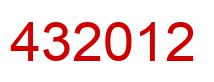 Number 432012 red image