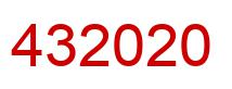 Number 432020 red image
