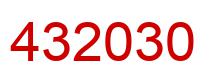 Number 432030 red image