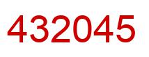 Number 432045 red image