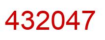 Number 432047 red image