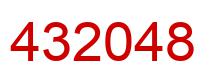 Number 432048 red image