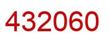 Number 432060 red image