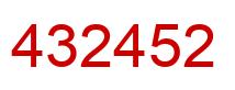 Number 432452 red image