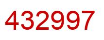 Number 432997 red image