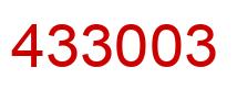 Número 433003 imagen rojo