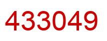 Number 433049 red image