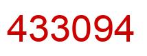 Number 433094 red image