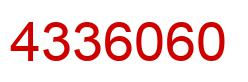 Number 4336060 red image