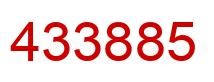 Number 433885 red image