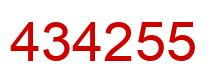 Número 434255 imagen rojo