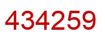 Número 434259 imagen rojo