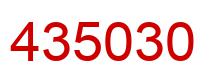 Number 435030 red image