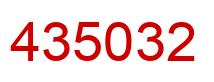 Número 435032 imagen rojo